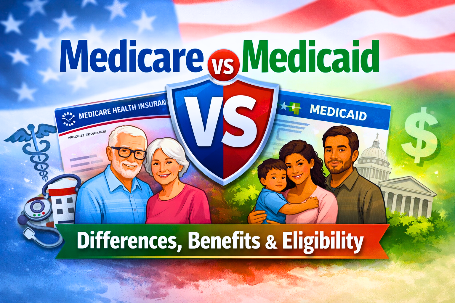 Medicare vs Medicaid: Key Differences, Benefits & Eligibility in the USA (2026 Guide)